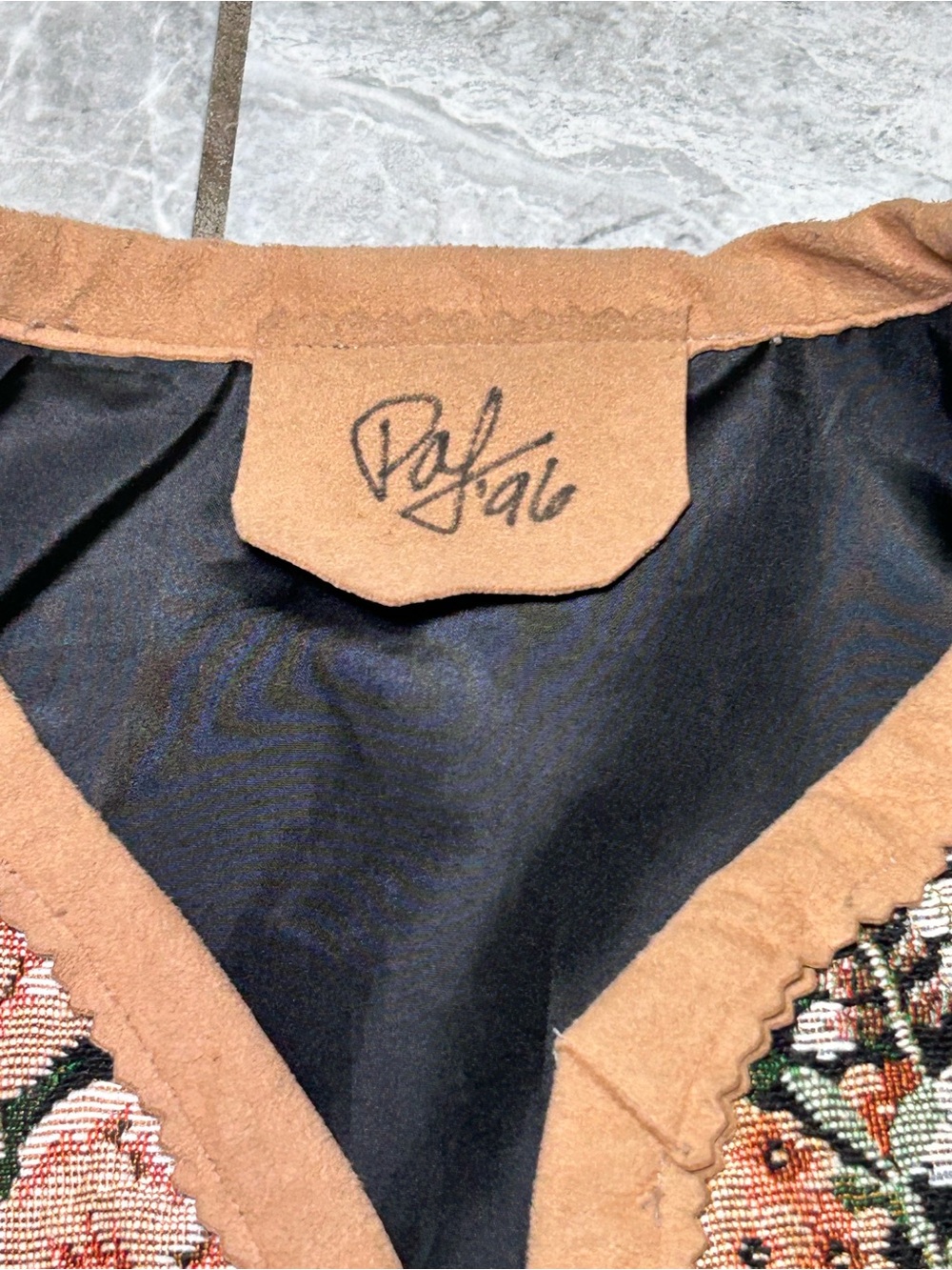 Vintage 1996 Handmade Floral Tapestry Jacket Women’s Medium Boho Gobelin - Picture 5 of 5